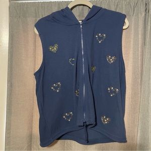 Embroidered vintage zip up